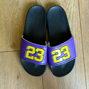 Lakers 23 Slides sandals Flip flops Lebron James